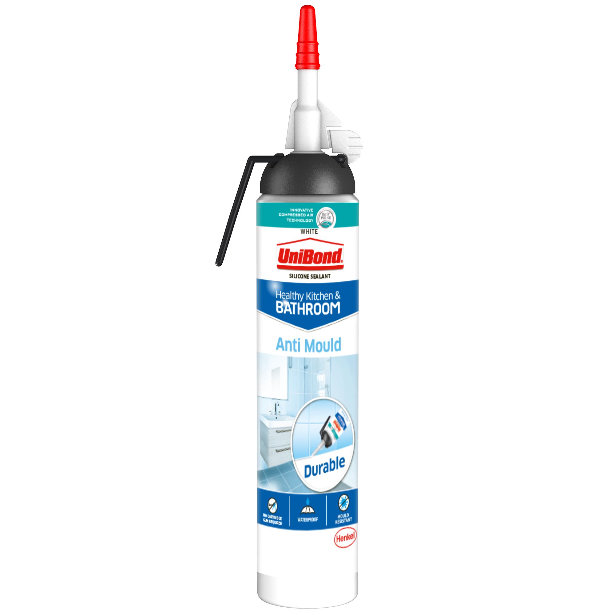 UniBond Healthy kitchen & bathroom Mould resistant White Silicone-based ...