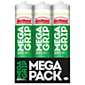 UniBond MegaGrip Waterproof Beige Grab adhesive 0.38kg, Pack of 3