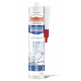 UniBond Mould resistant Translucent Bathroom & kitchen Sanitary sealant, 300ml