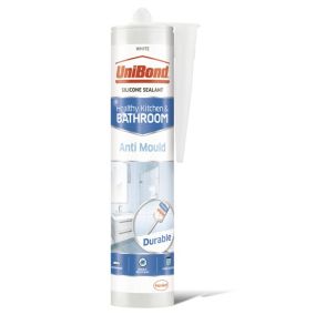 UniBond Mould resistant White Bathroom & kitchen Sanitary sealant, 300ml