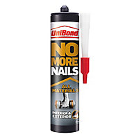 UniBond No More Nails Cartridge Interior & Exterior White All materials Grab adhesive 0.39kg