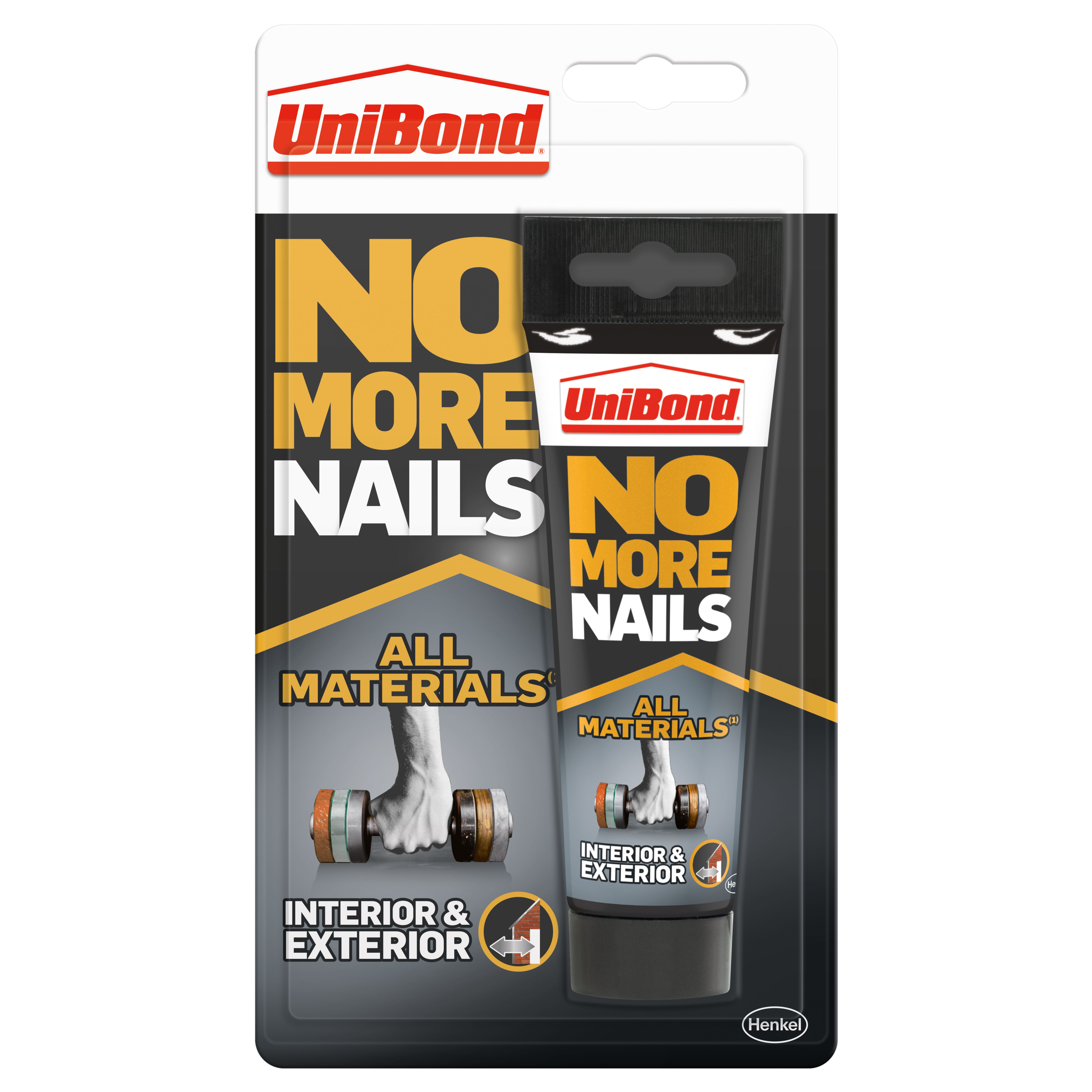 UniBond No More Nails Interior & Exterior Solvent-free White All materials Grab adhesive 142ml