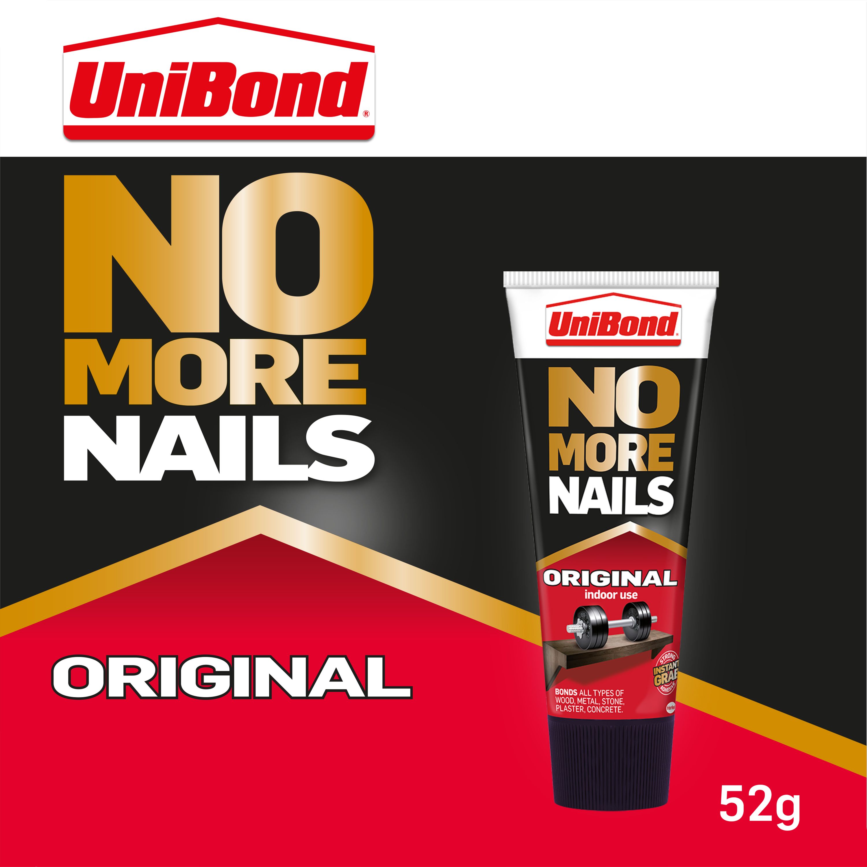 UniBond No More Nails Original White Multi-material Grab adhesive 52ml
