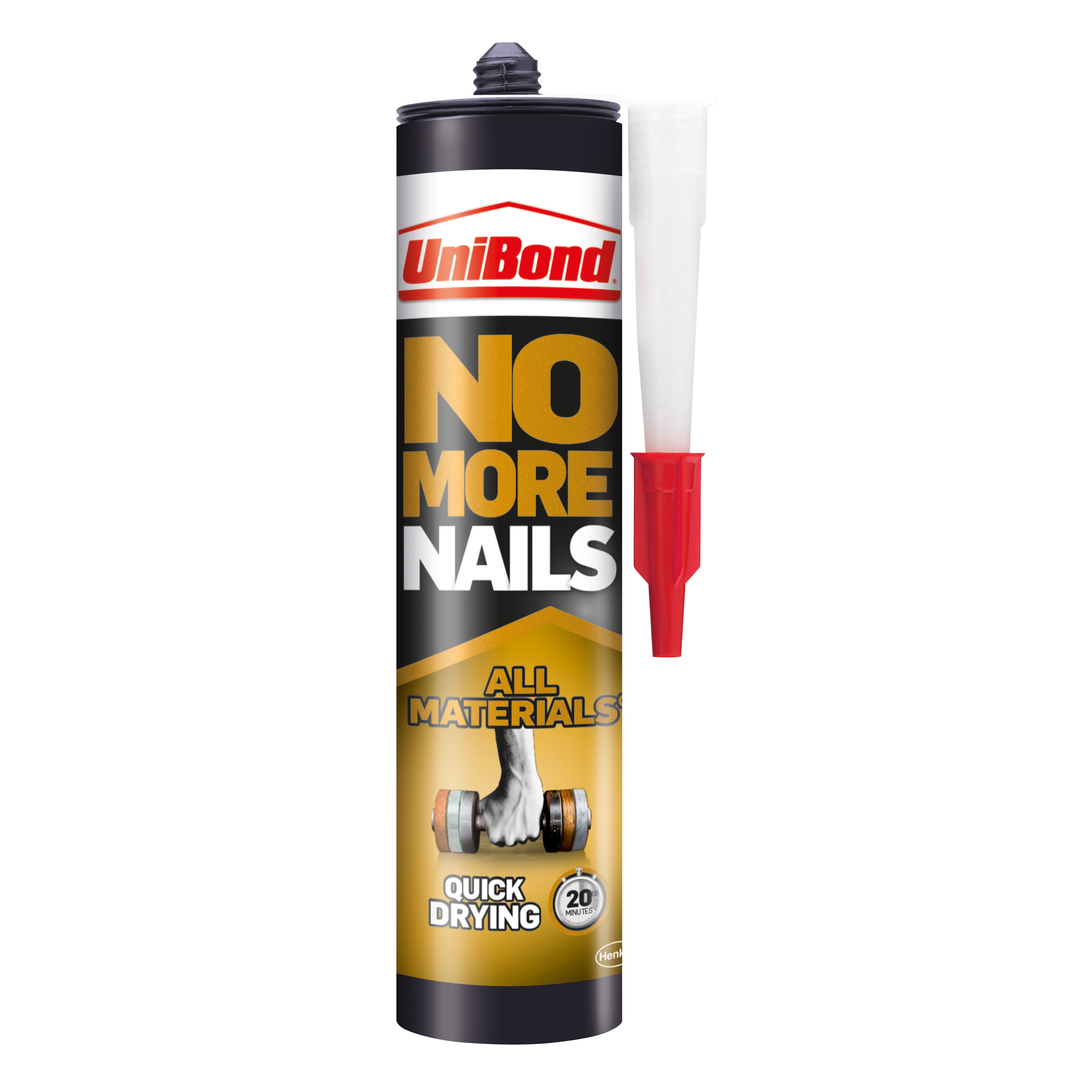 UniBond No More Nails Quick Drying Solvent-free White All materials Grab adhesive 390g