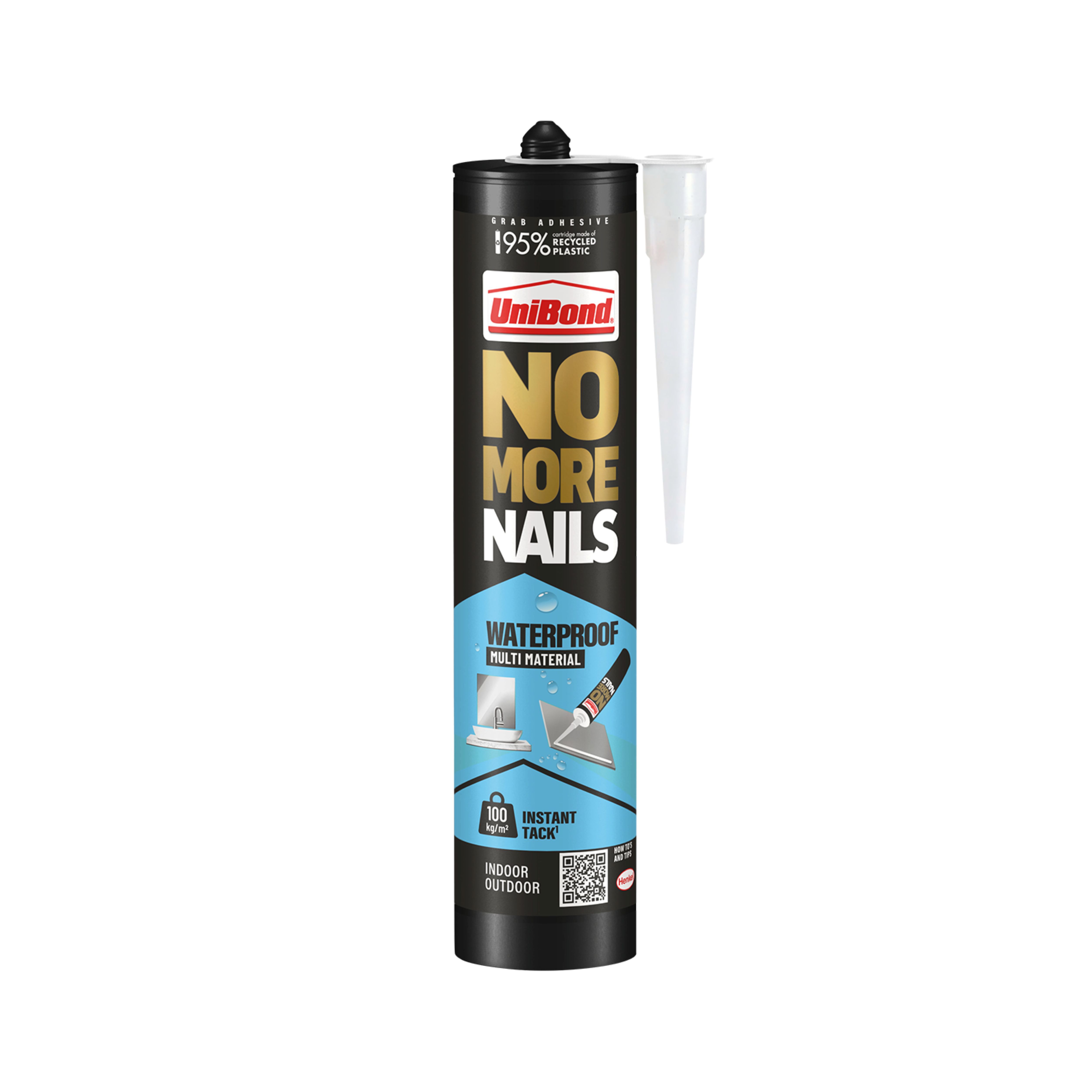 UniBond No More Nails White Water resistant Grab adhesive 525g, Volume 280ml