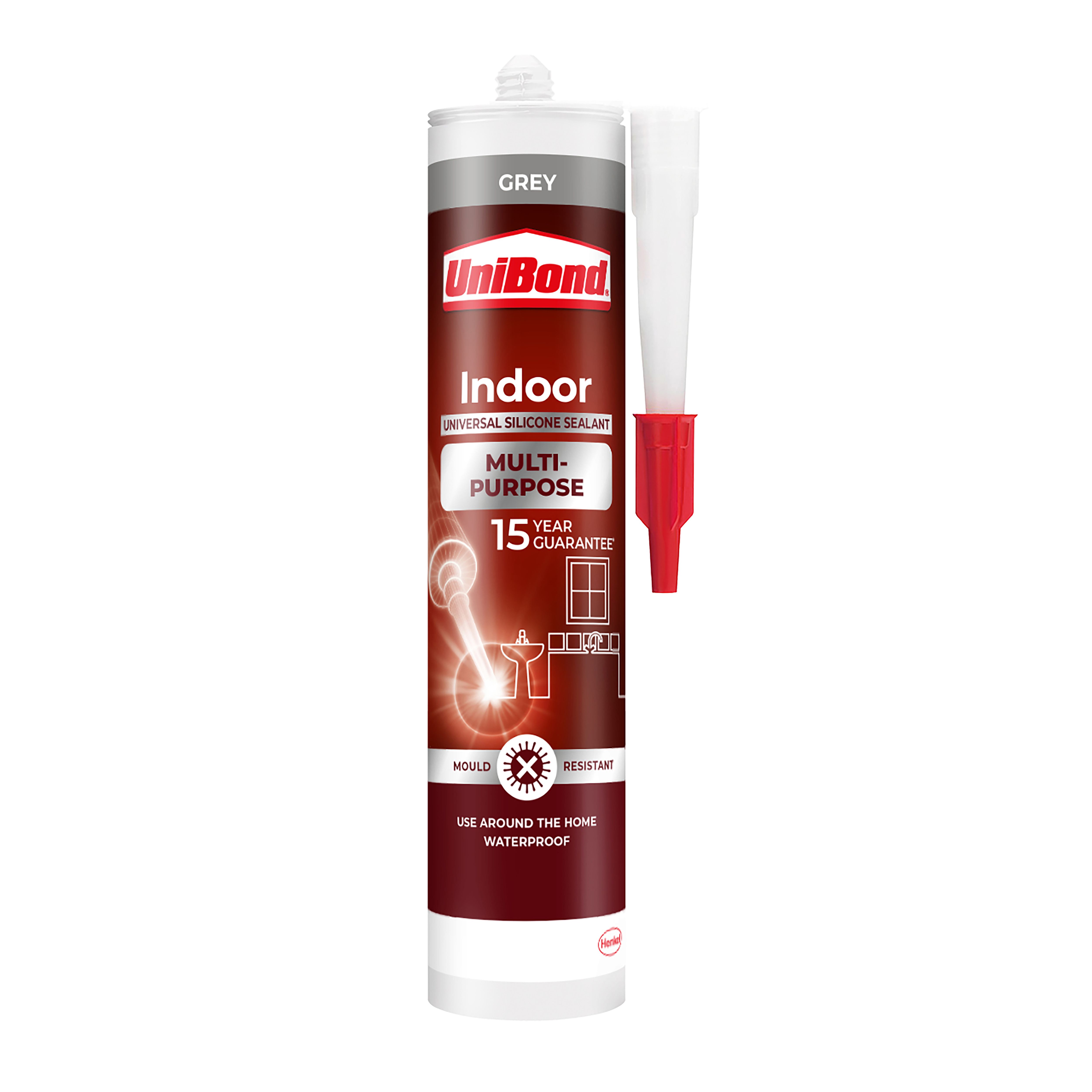 UniBond Perfect finish Grey Silicone-based General-purpose ...