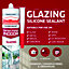 UniBond Perfect finish Translucent Glazing Sealant, 300ml