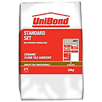UniBond Ready mixed Grey Tile Adhesive, 20kg