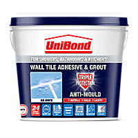 UniBond Ready mixed Ice white Tile Adhesive & grout, 12.8kg