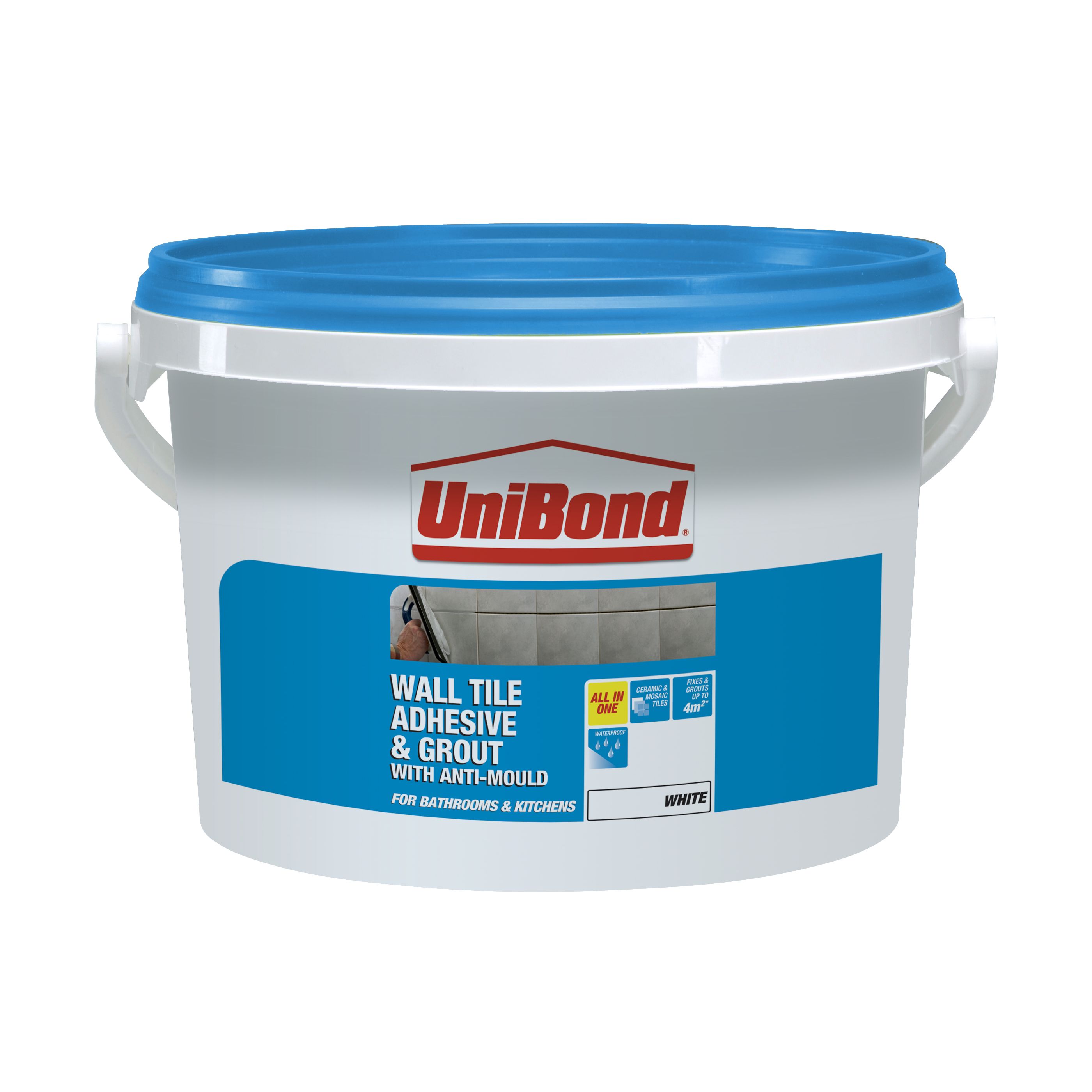 UniBond Ready mixed White Tile Adhesive & grout, 6.4kg DIY at B&Q