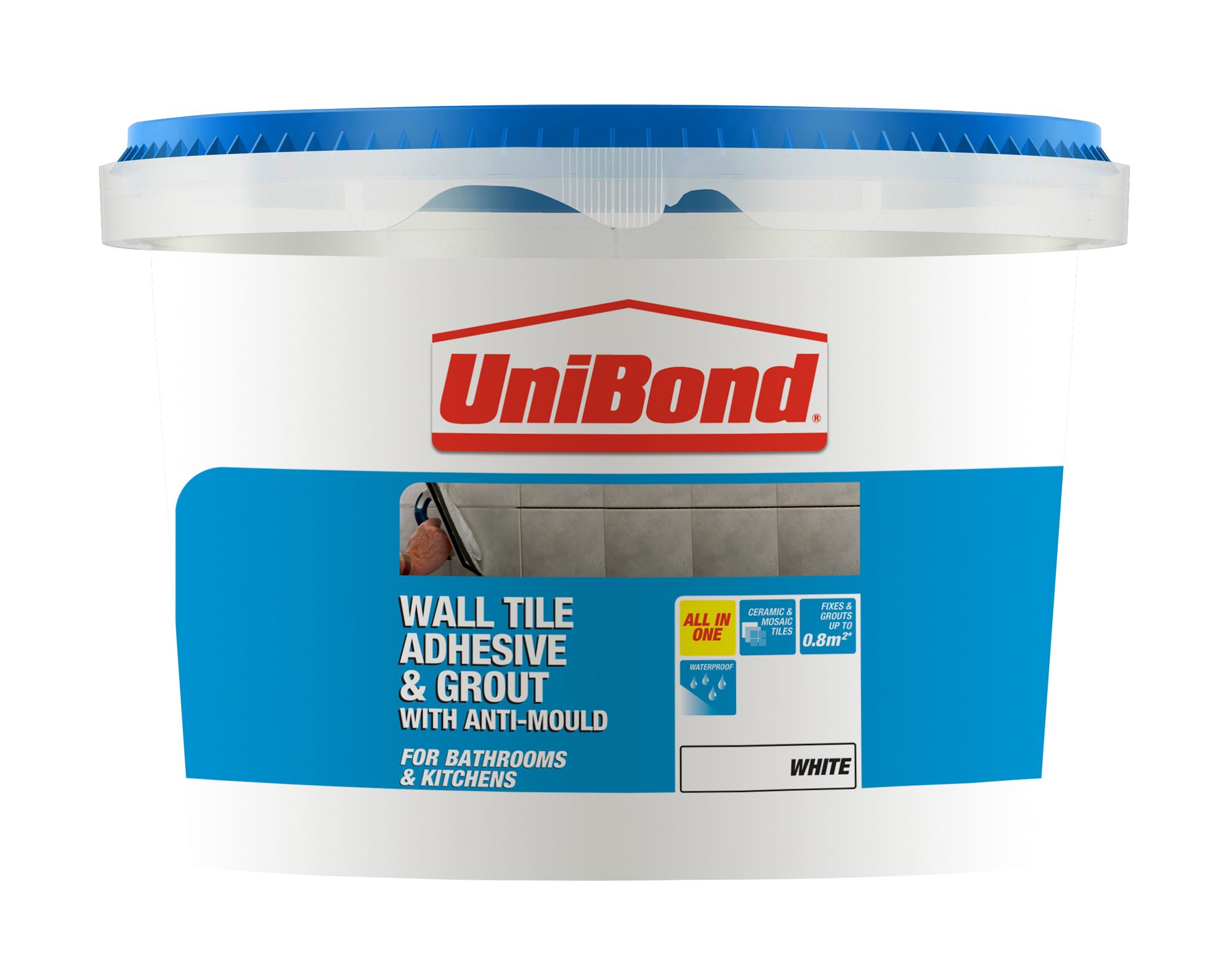 UniBond Ready mixed White Wall Tile Adhesive & grout, 1.38kg DIY at B&Q