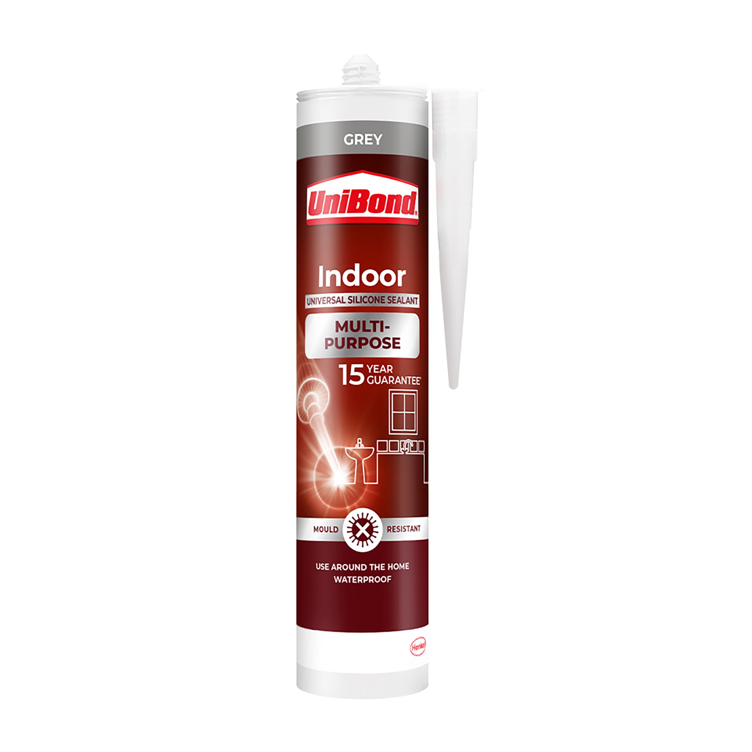 UniBond Silicone-based Grey Sealant, 280ml