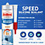 UniBond Speed Mould resistant Clear Living area Sanitary sealant, 300ml