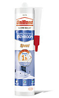 UniBond Speed Mould resistant White Living area Sanitary sealant, 300ml