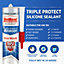 UniBond Triple protection Mould resistant Translucent Living area Sanitary sealant, 300ml