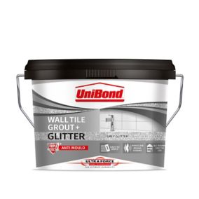 UniBond Ultra force Ready mixed Grey glitter Tile Grout, 3.2kg