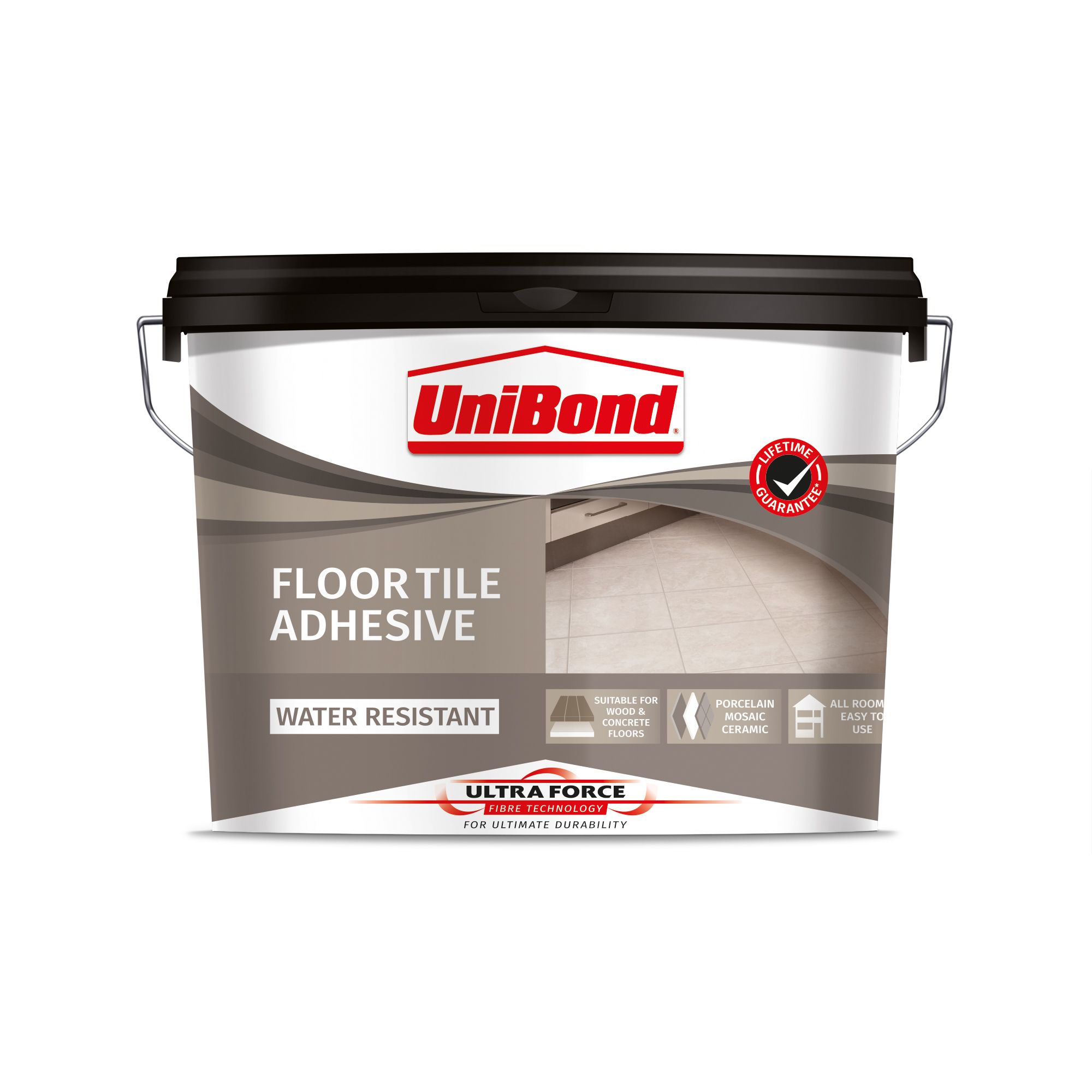 UniBond UltraForce Ready mixed Beige Floor tile Adhesive, 14.3kg DIY