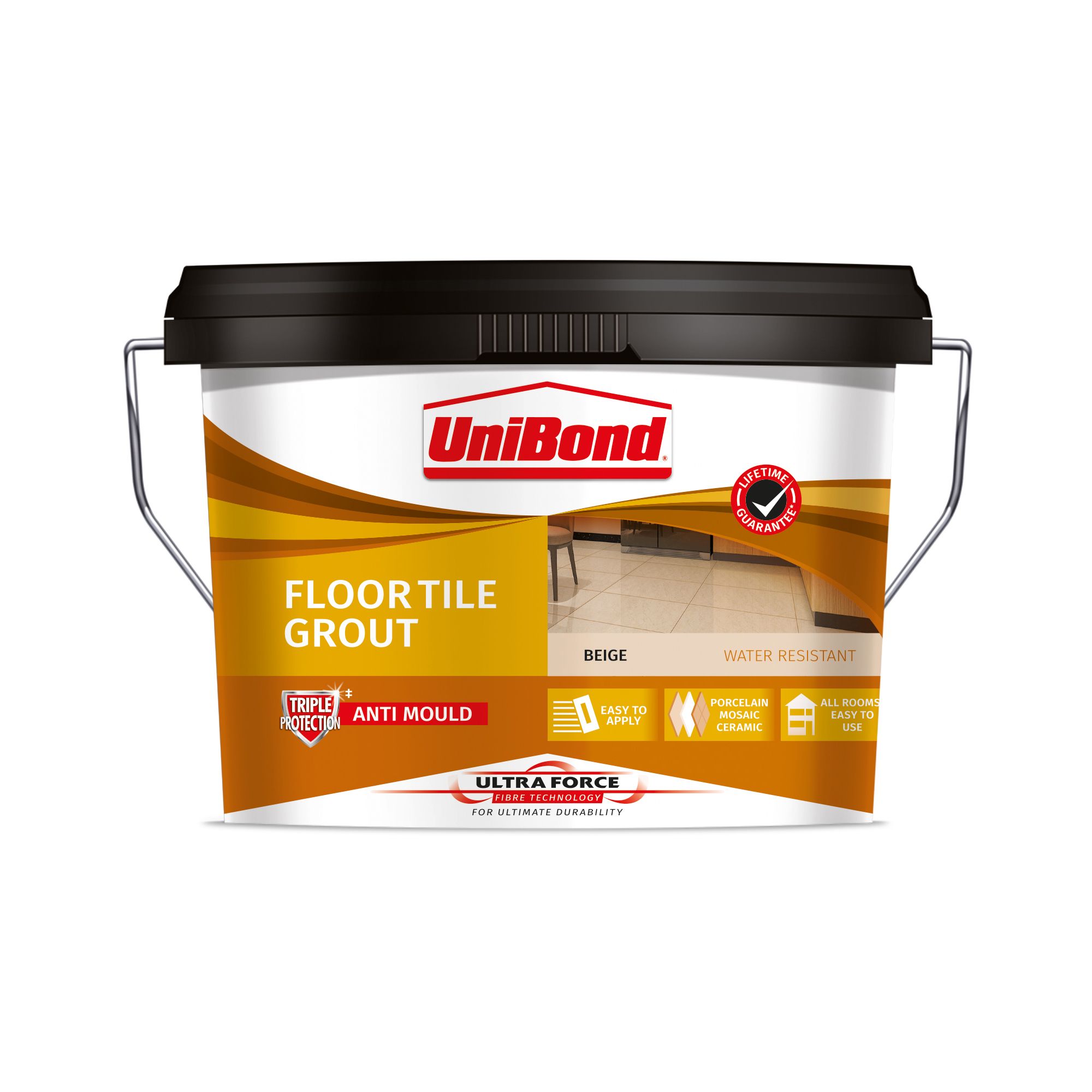 UniBond UltraForce Ready mixed Beige Floor tile Grout, 3.75kg