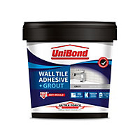UniBond UltraForce Ready mixed Grey Wall tile Adhesive & grout, 1.38kg