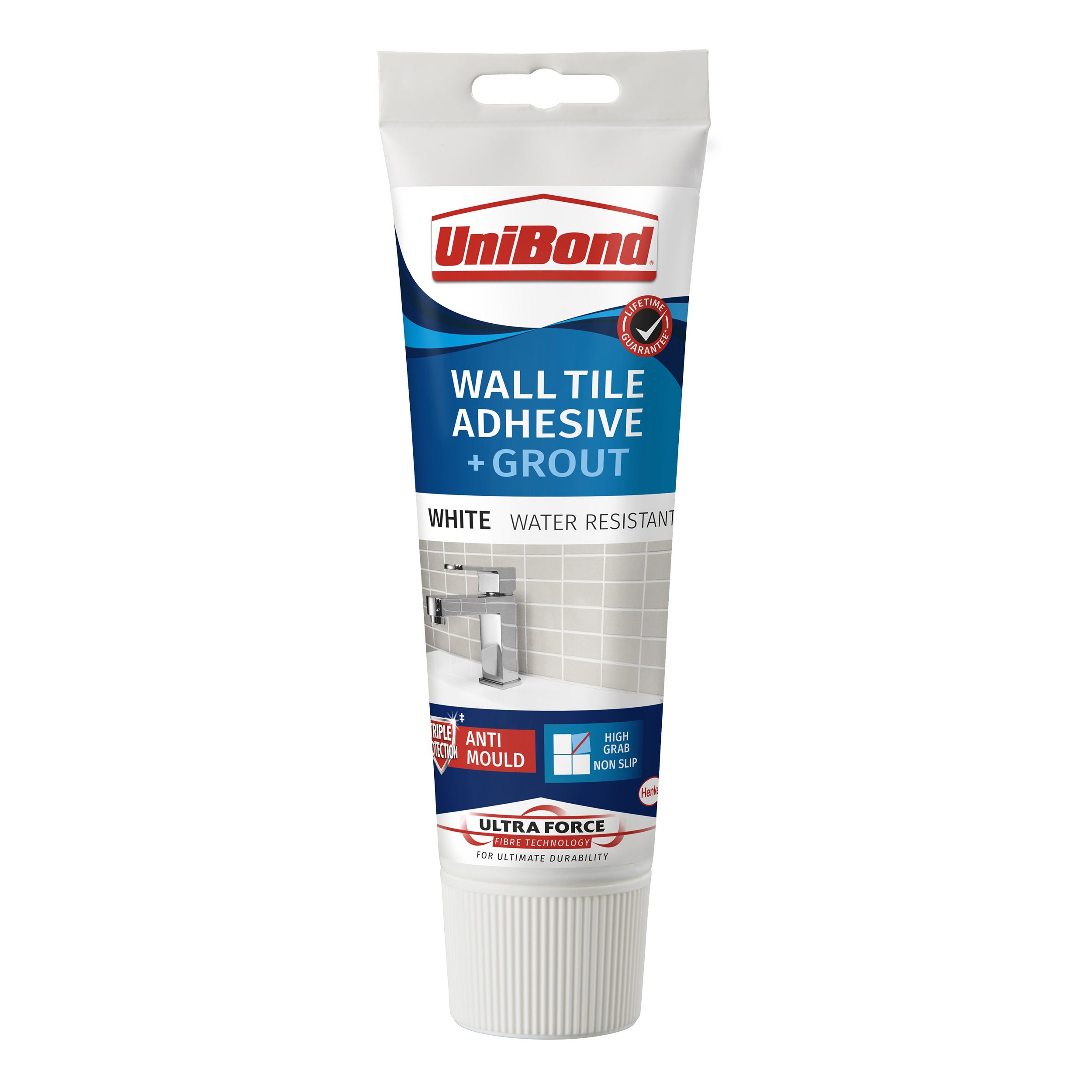 UniBond UltraForce Ready Mixed White Wall Tile Adhesive & Grout, 0.3kg ...