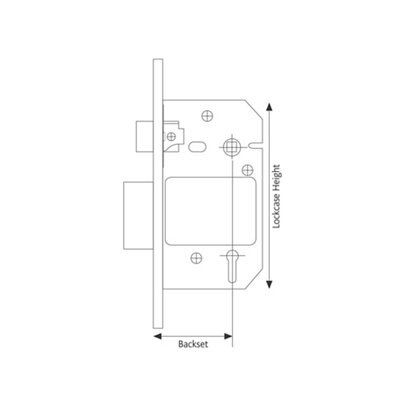 Union 64mm Steel Deadlock