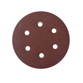 Universal Fit 120 grit Sanding disc (Dia)150mm, Pack of 5