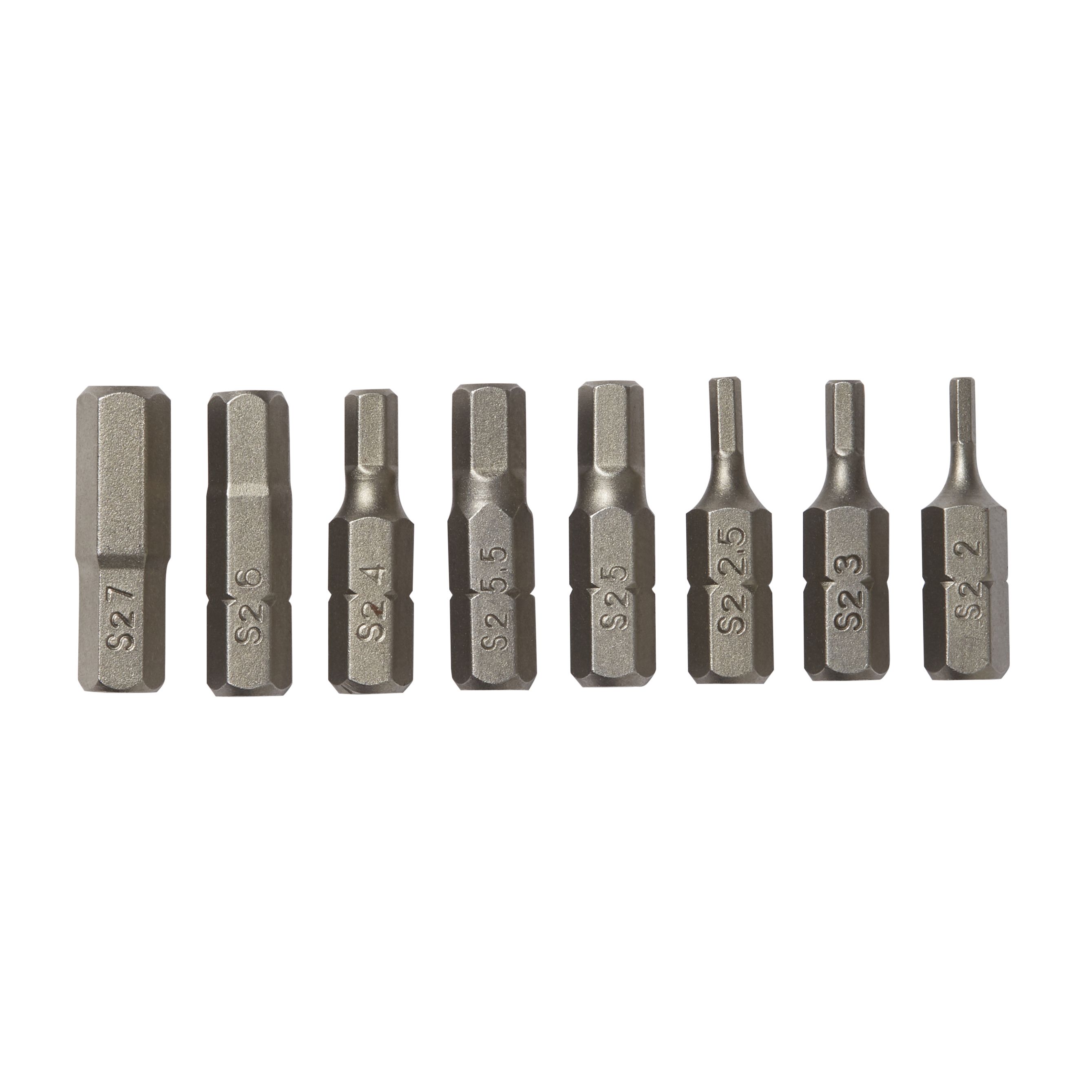 Universal Hex Screwdriver bits (L)25mm, 8 pieces - SDR17371