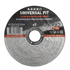Universal Inox & metal Cutting disc (Dia)125mm, Pack of 5