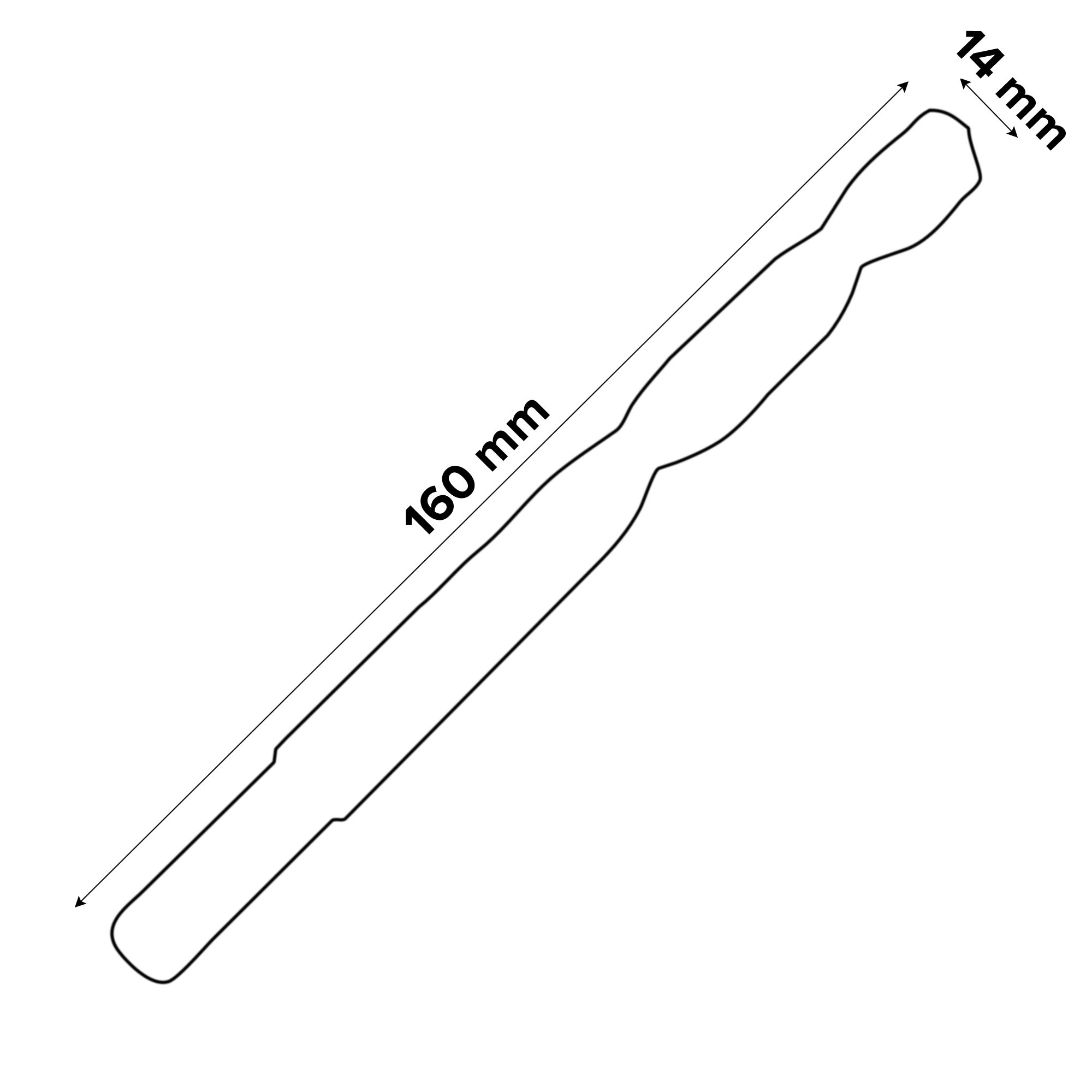 Universal Masonry Drill bit (Dia)14mm (L)160mm