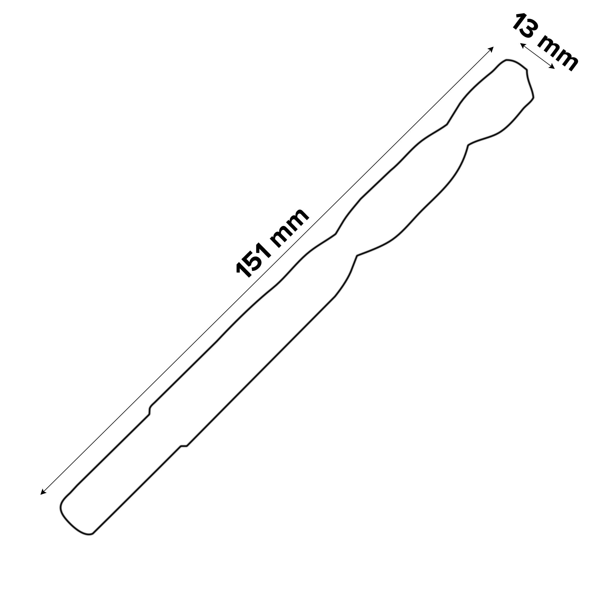 Universal Metal Drill bit (Dia)13mm (L)151mm