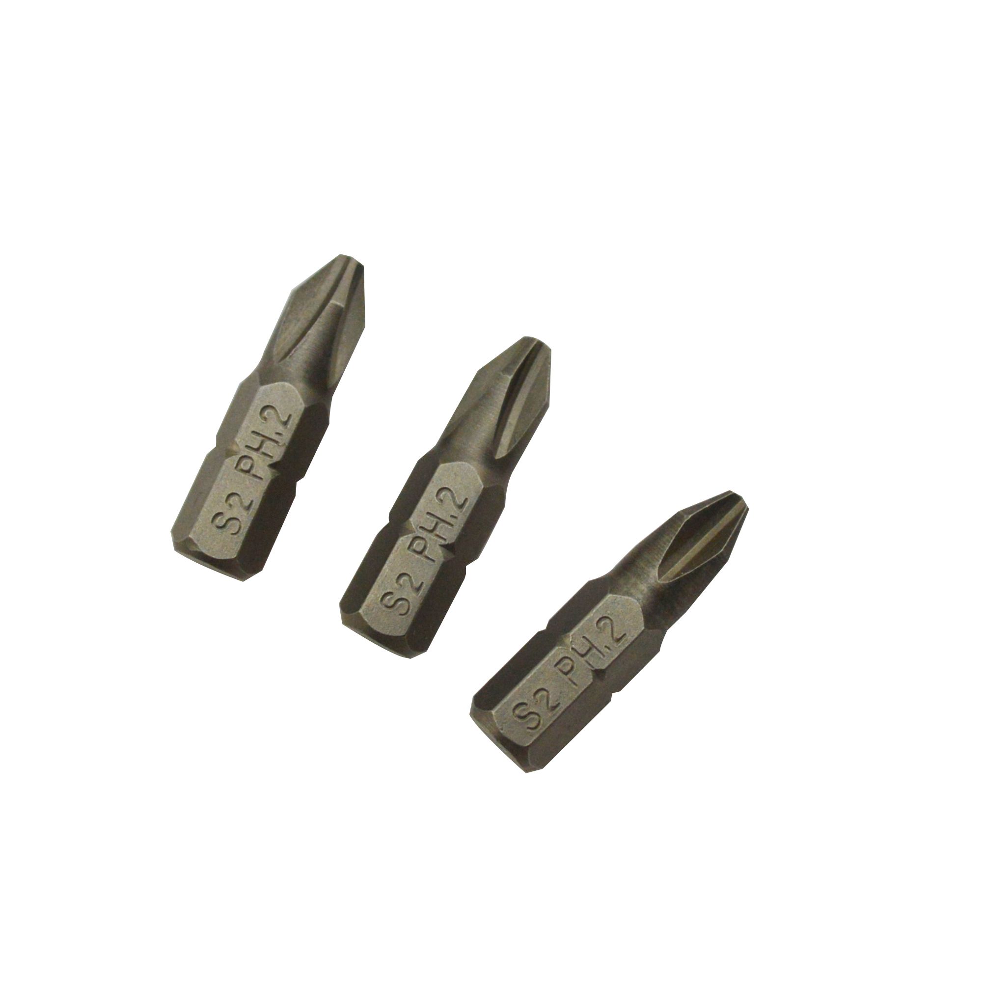 Universal Phillips Screwdriver bits 25mm, Pack of 3 DIY at B&Q