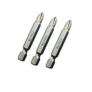 Universal Phillips Screwdriver bits (L)50mm, Pack of 3