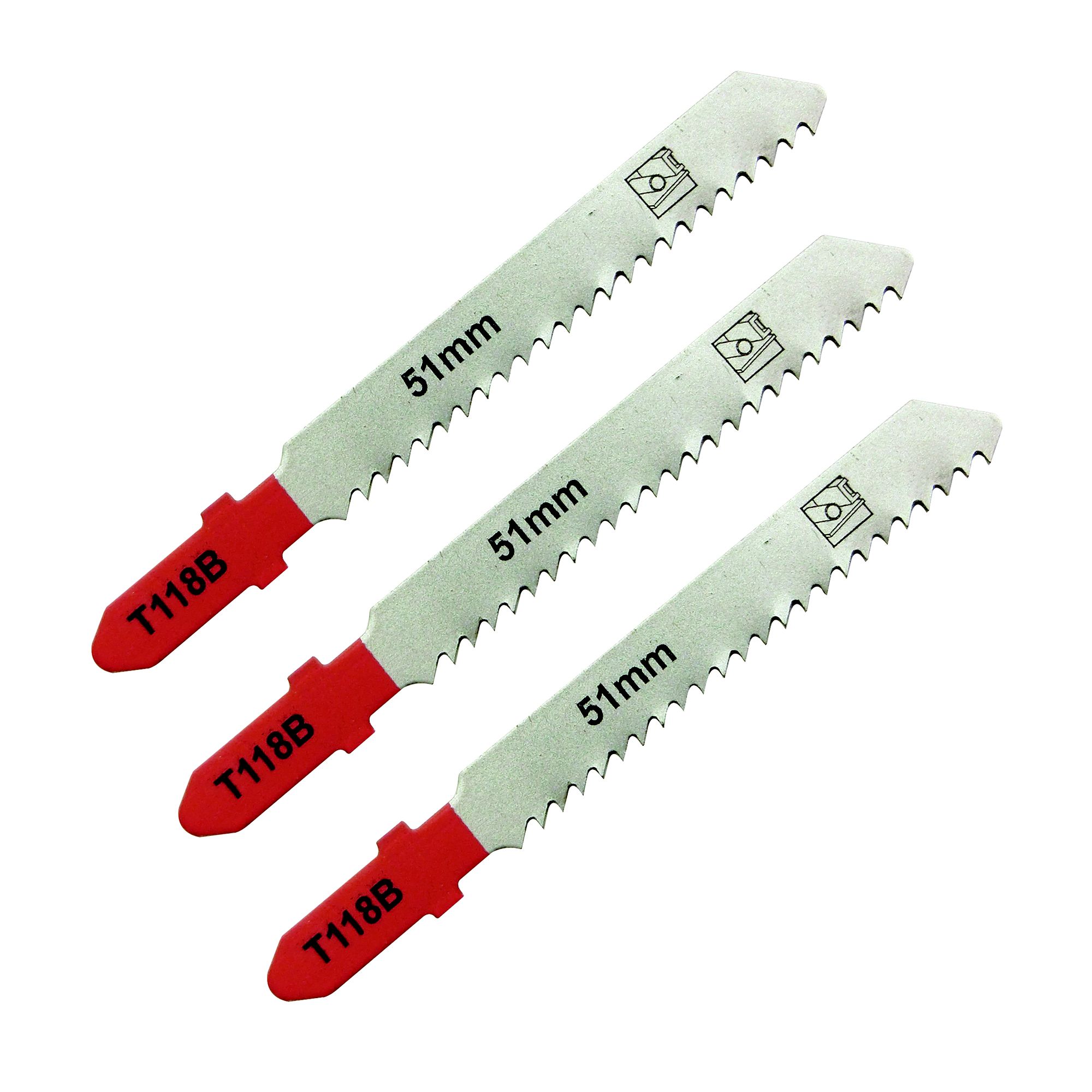 Universal Tshank Jigsaw blade SJG76802 (T118B) 75mm, Pack of 3 DIY