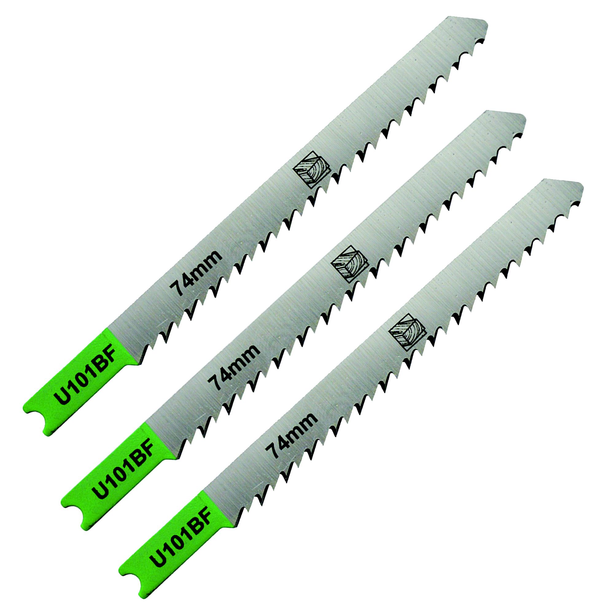 Universal U-shank Jigsaw blade SJG56970 (U101BF) (L)100mm, Pack of 3