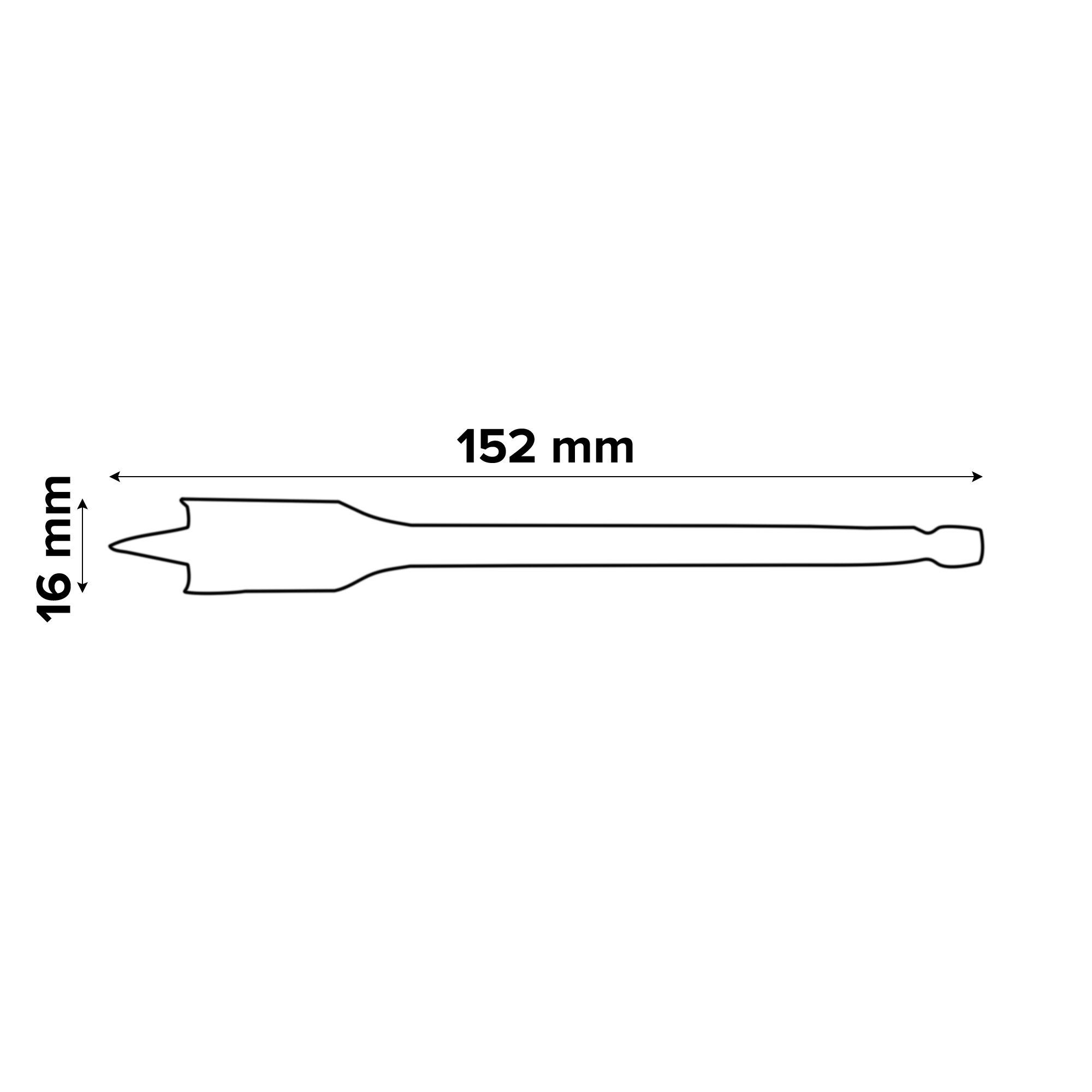 Universal Wood drill bit (Dia)16mm (L)152mm