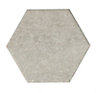 Urban Grey Matt Concrete effect Hexagonal Ceramic Tile, Pack of 50, (L)150mm (W)173mm
