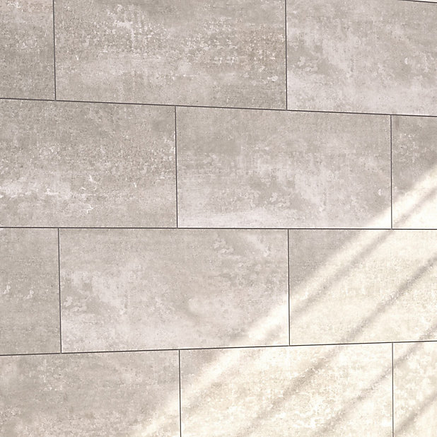 Urban Grey Matt Stone Effect Ceramic, Stone Floor Tiles B Q