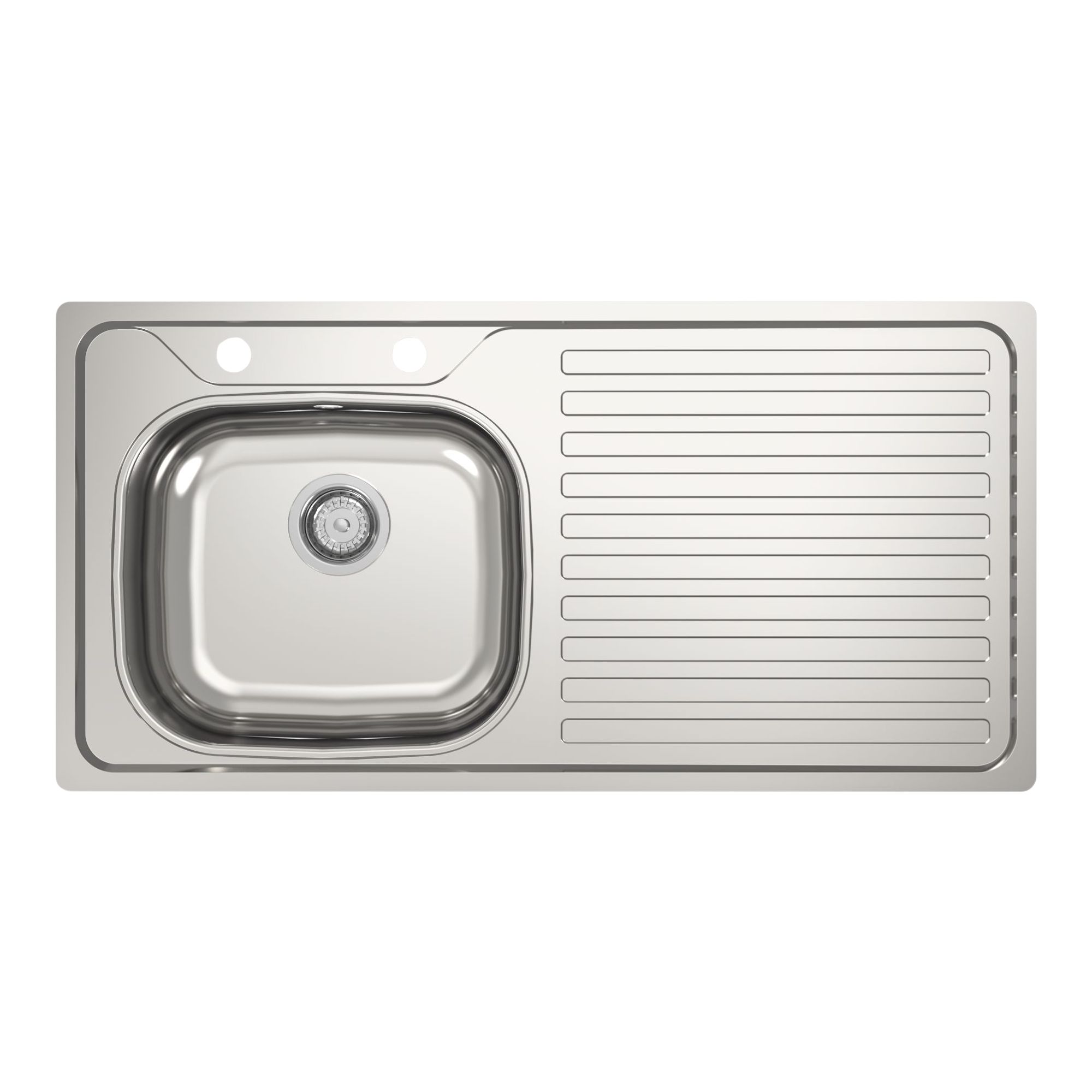 Utility Stainless steel 1 Bowl Kitchen sink LH 1000mm x 500mm