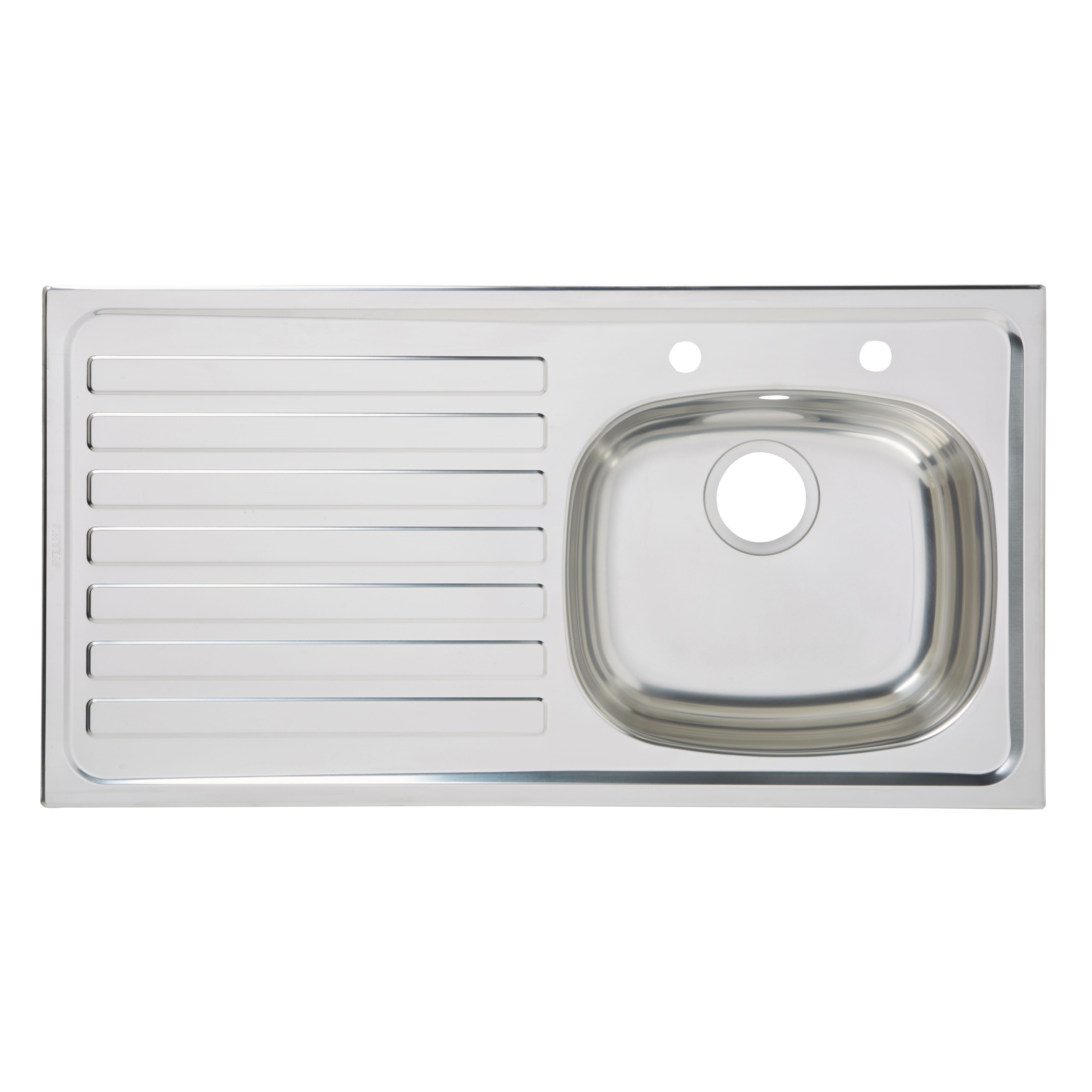 Utility Stainless steel 1 Bowl Sink & drainer LH 490mm x 940mm