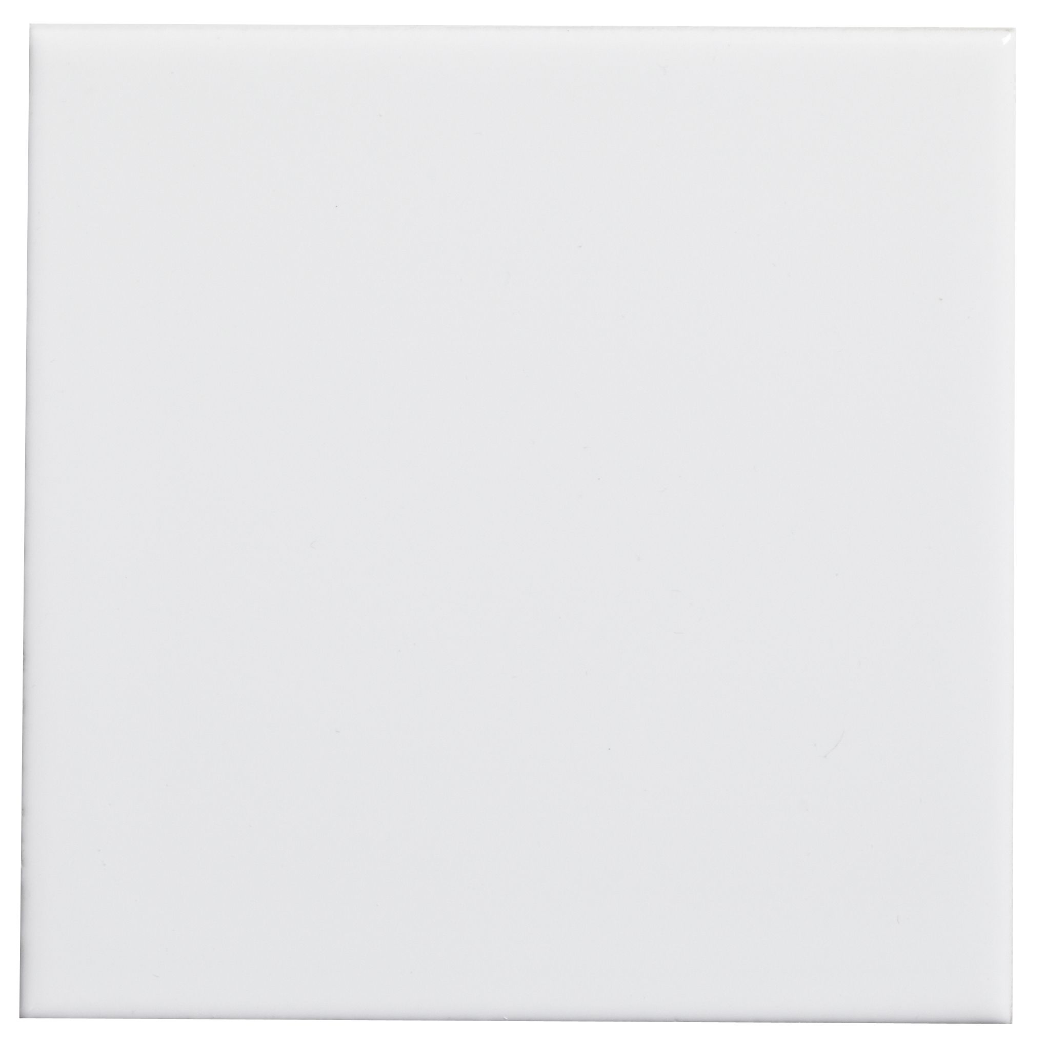 Utopia White Gloss Ceramic Wall Tile, Pack of 25, (L)100mm (W)100mm