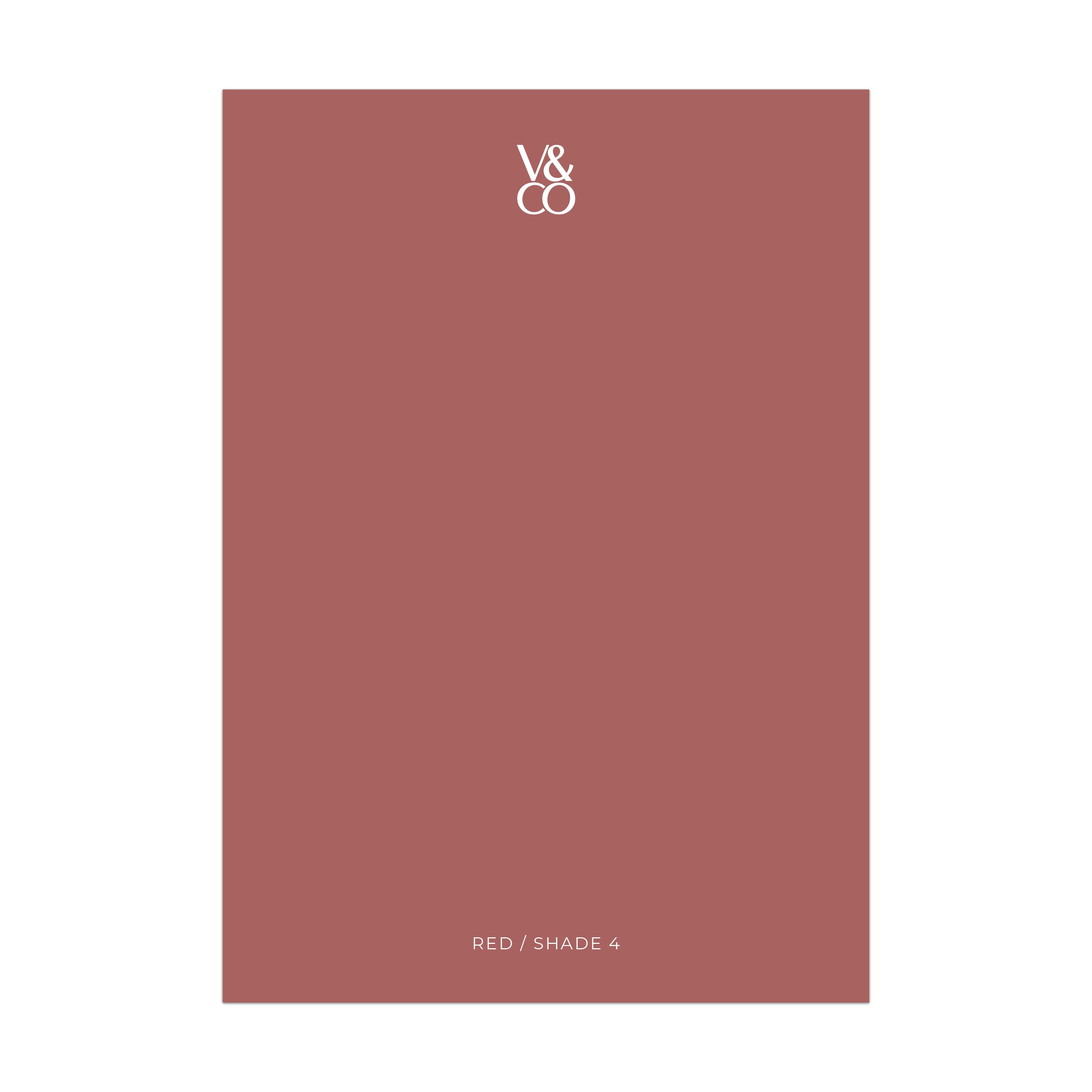 V&CO Red Shade 4 Peel & stick Tester