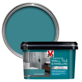 V33 Extreme Protection Blue Lagoon Satin Wall tile & panelling paint, 2L