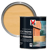 V33 Extreme protection Clear Satin Wood stain, 750ml