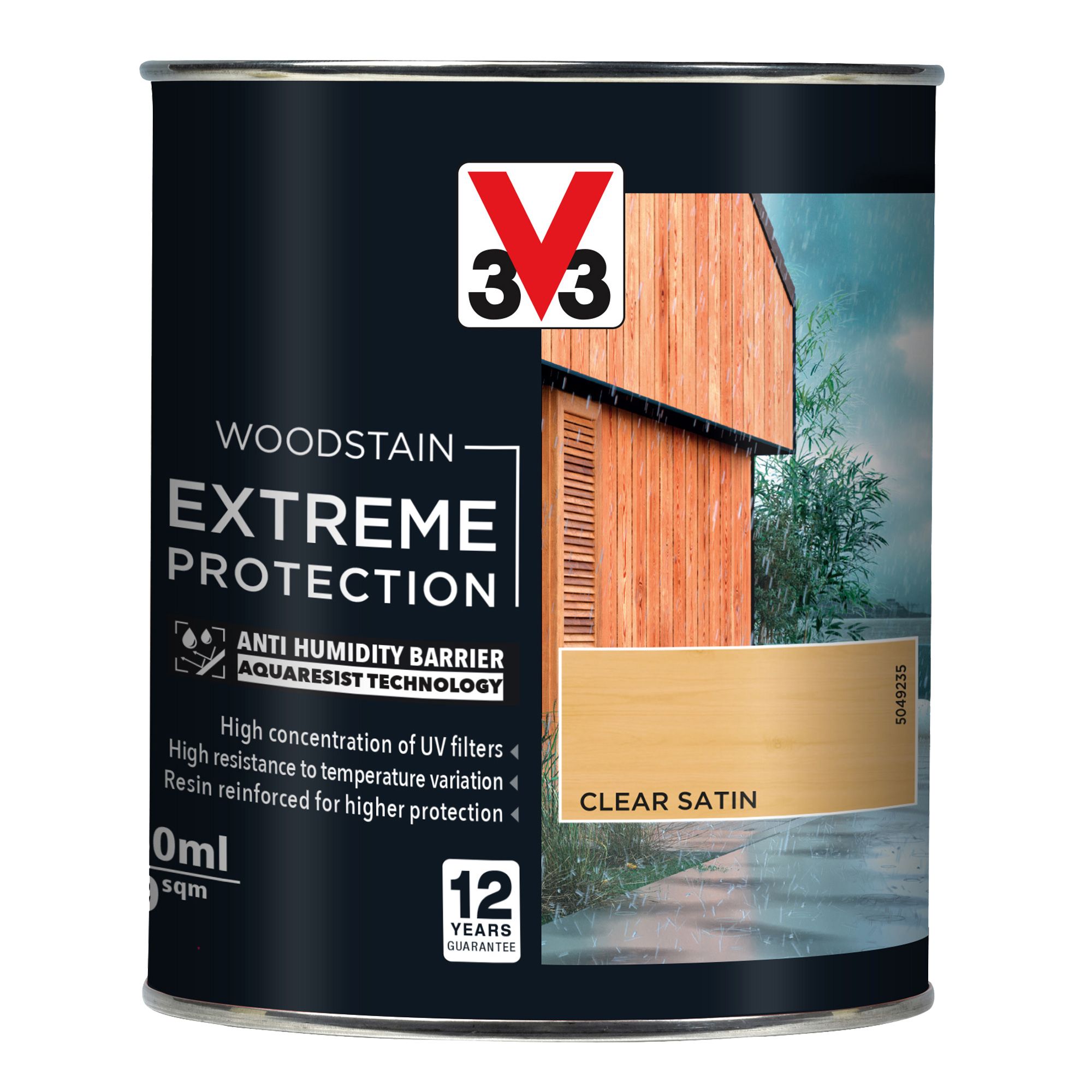 V33 Extreme protection Clear Satin Wood stain, 750ml