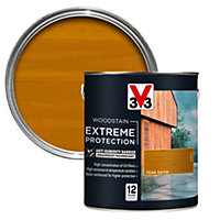 V33 Extreme Protection Teak Satin Wood stain, 2.5L