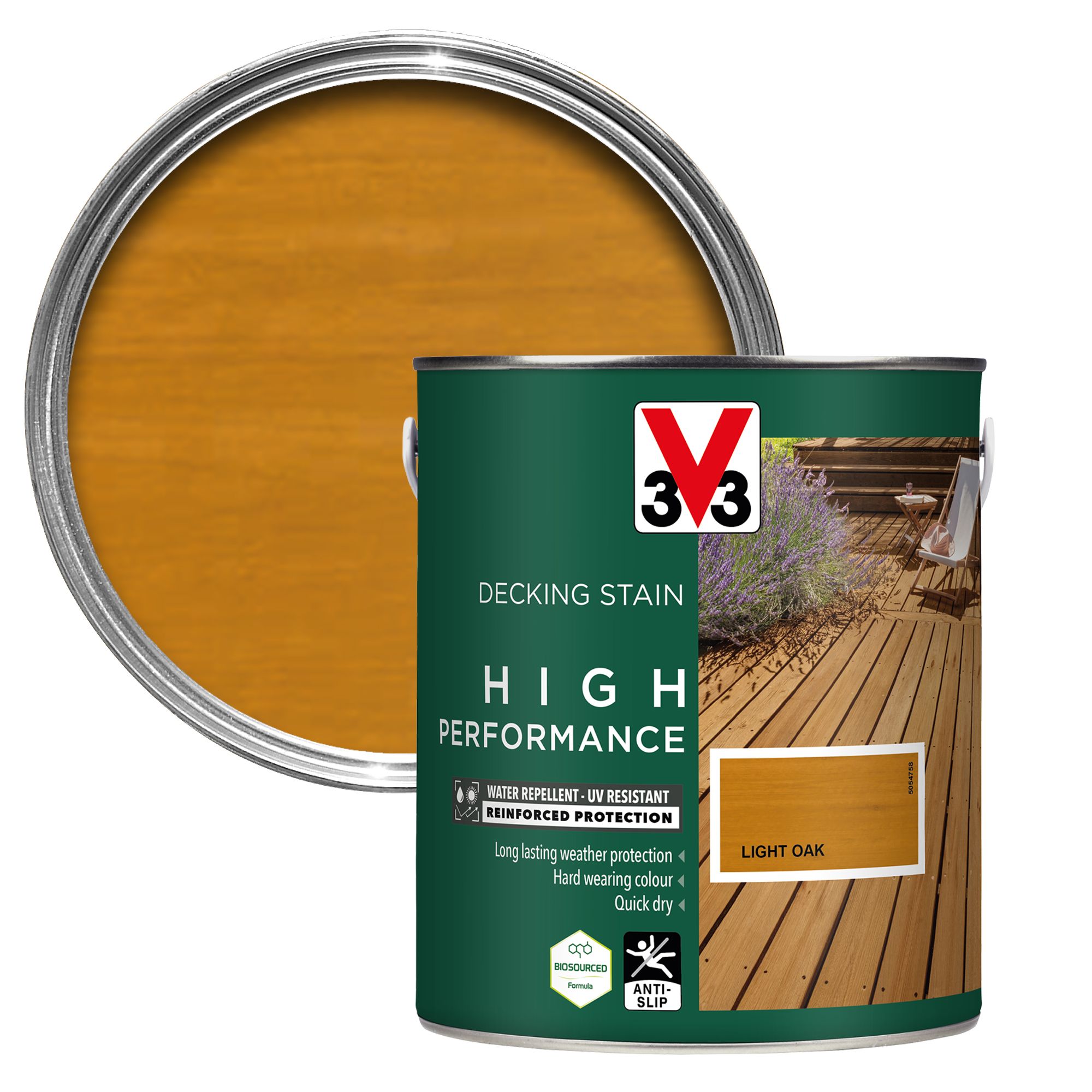 V33 High performance Light Oak Satin Quick dry Decking Stain, 2.5L £