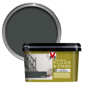 V33 High Performance Tarmac Satin Floor & stair paint, 2L
