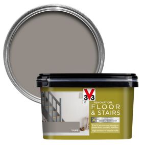 V33 High performance Taupe Satinwood Floor & stair paint, 2L