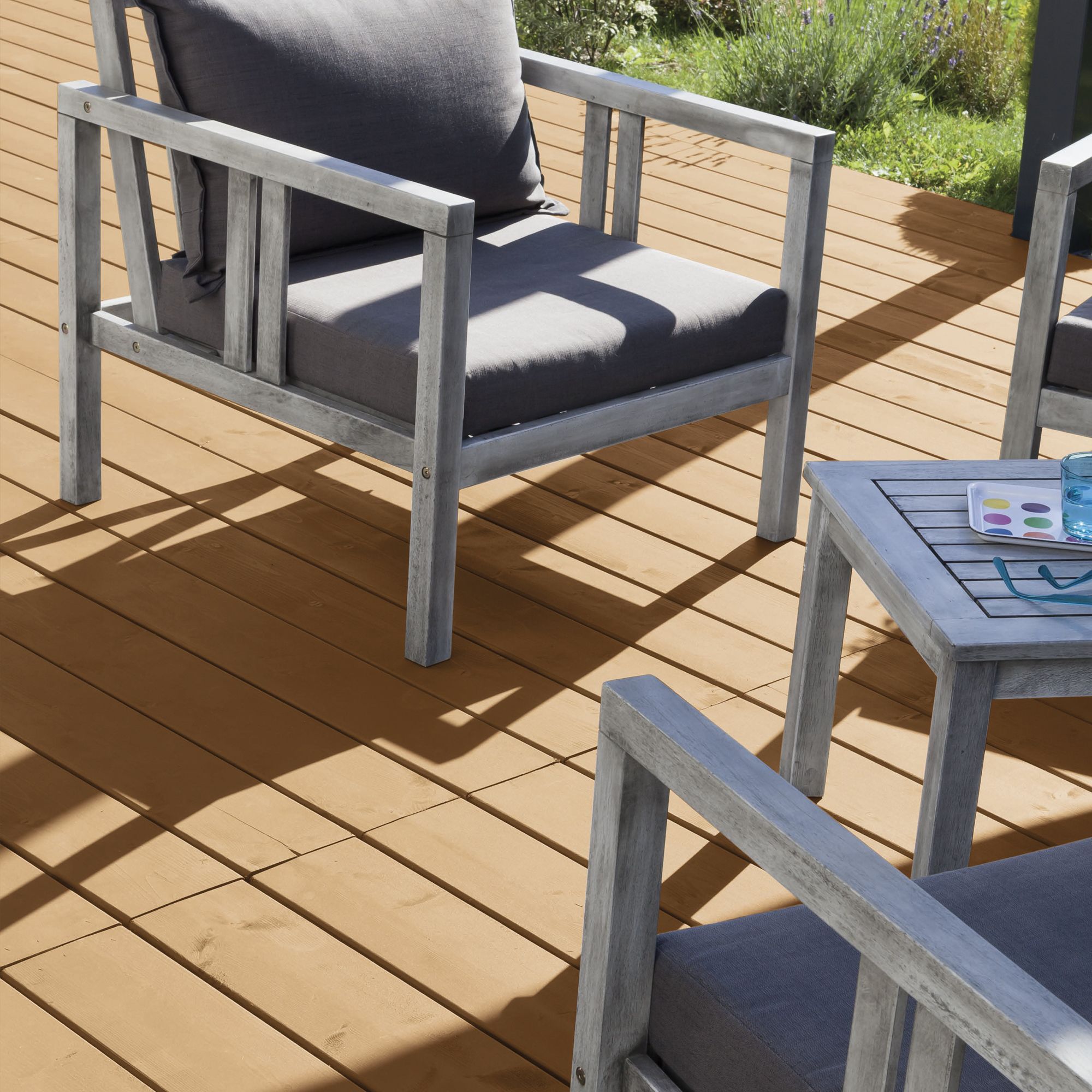 V33 High performance Teak UV resistant Decking Wood oil, 5L