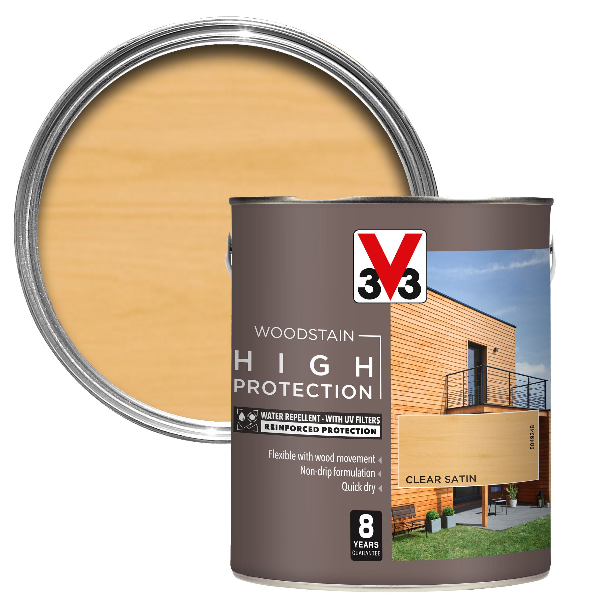 V33 High protection Clear Mid sheen Wood stain, 2.5L DIY at B&Q